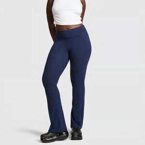 PINK Victoria's Secret Stretch Cotton Foldover Flare Leggings NWT, M